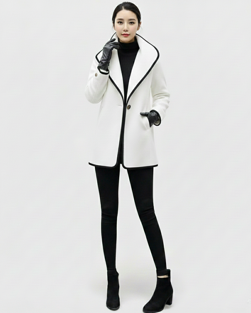 Casey | 對比邊毛呢外套