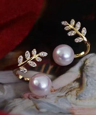 現代金色925純銀鍍金鋯石珍珠耳釘