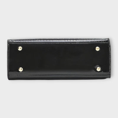 奧利維亞 - 光澤鱷魚紋手提包